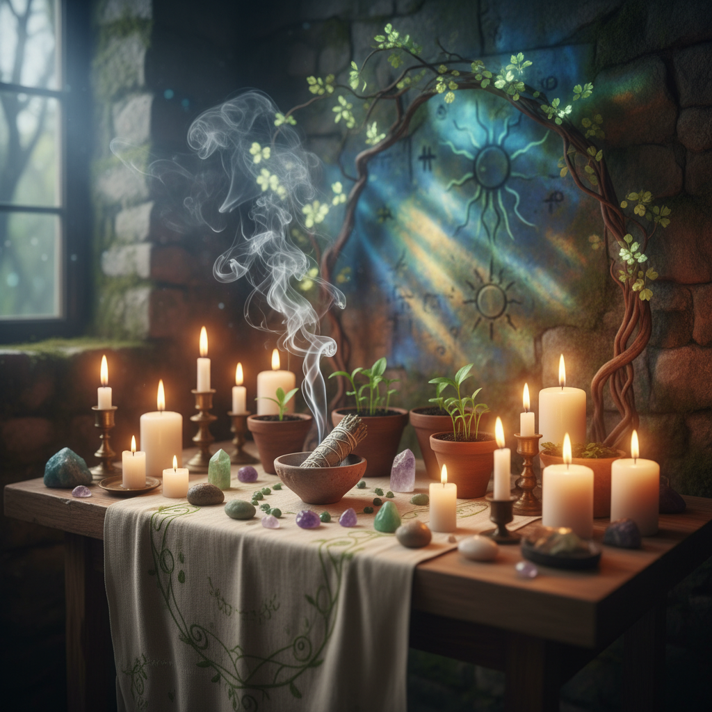 Image spirituelle pour Rituel ancestral pour favoriser la croissance des plantes