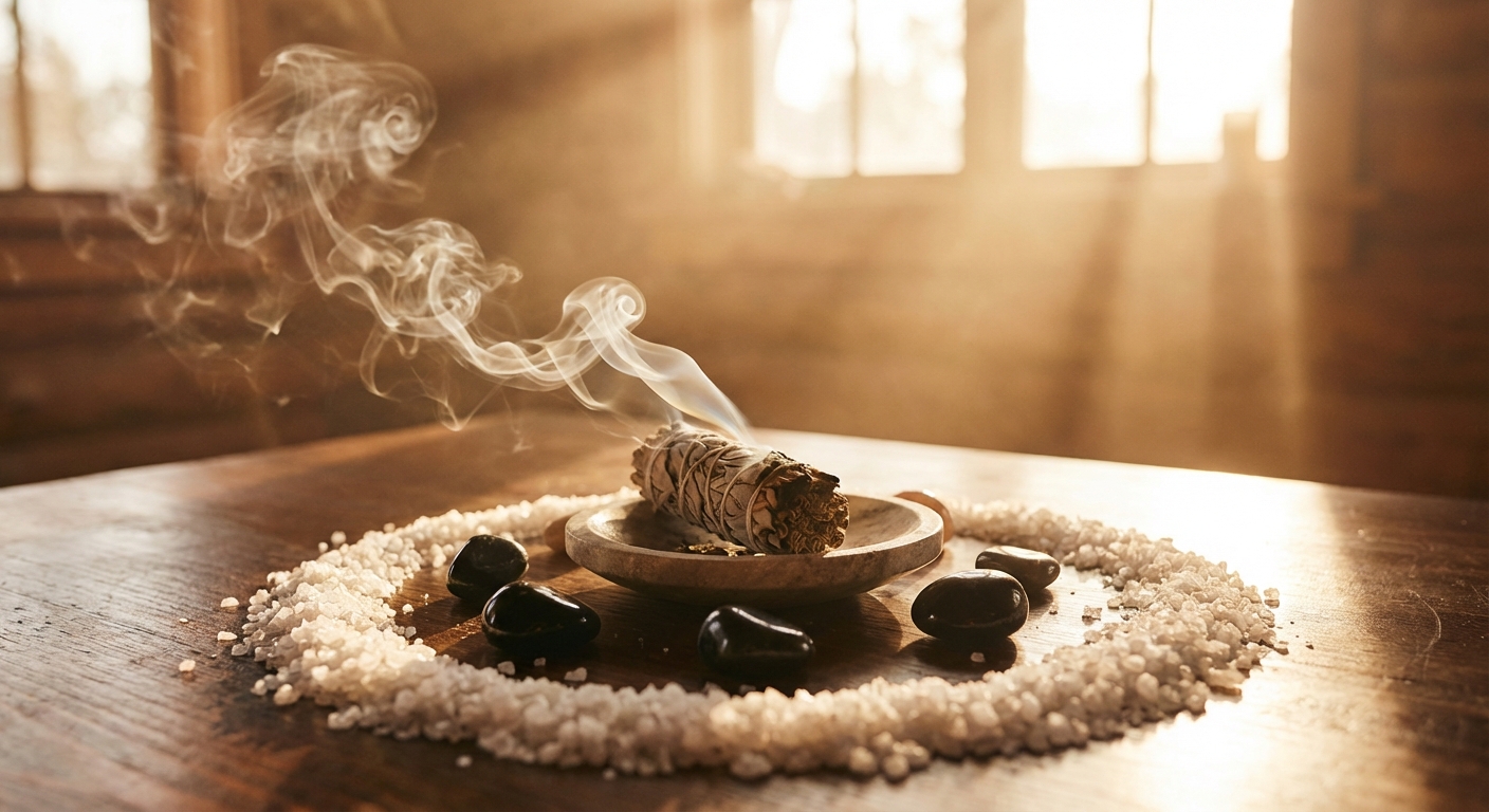 Image spirituelle pour Se Libérer du Mauvais Œil : Rituels de Purification au Sel
