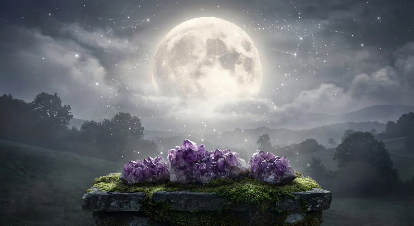 Image spirituelle pour L'éclat de la Plénitude : Mystères et Puissance de la Pleine Lune