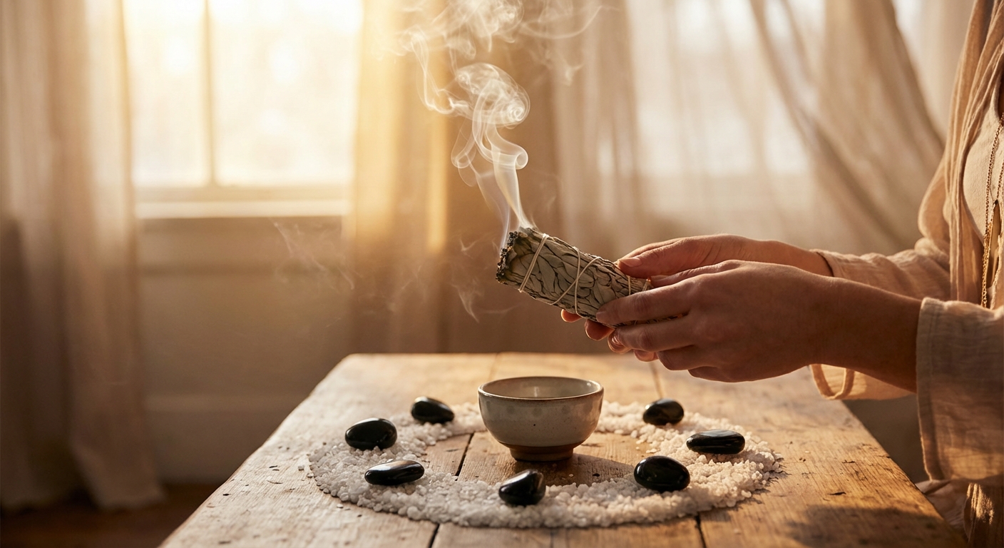 Image spirituelle pour Se Libérer du Mauvais Œil : Rituels de Purification et Protection