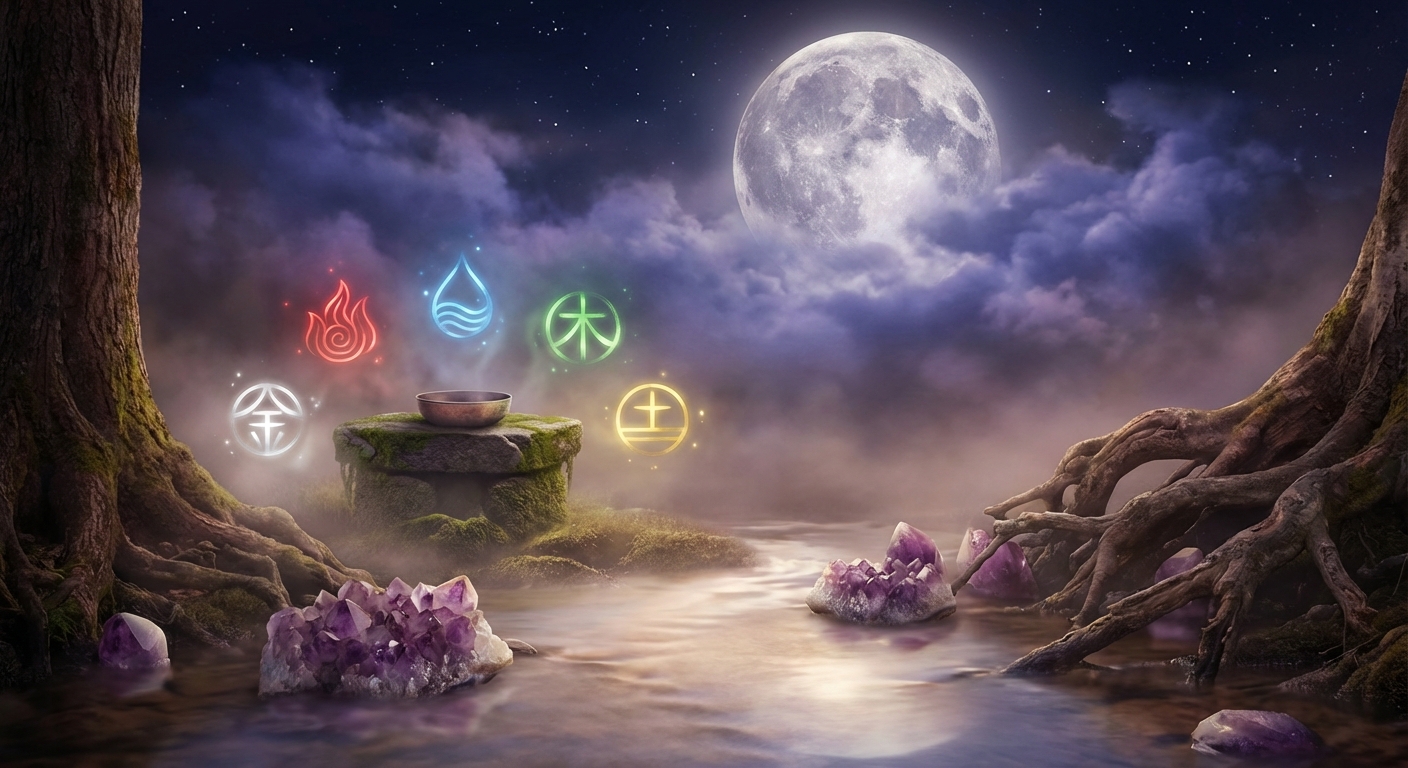 Image spirituelle pour Comprendre les cinq éléments de l'astrologie chinoise