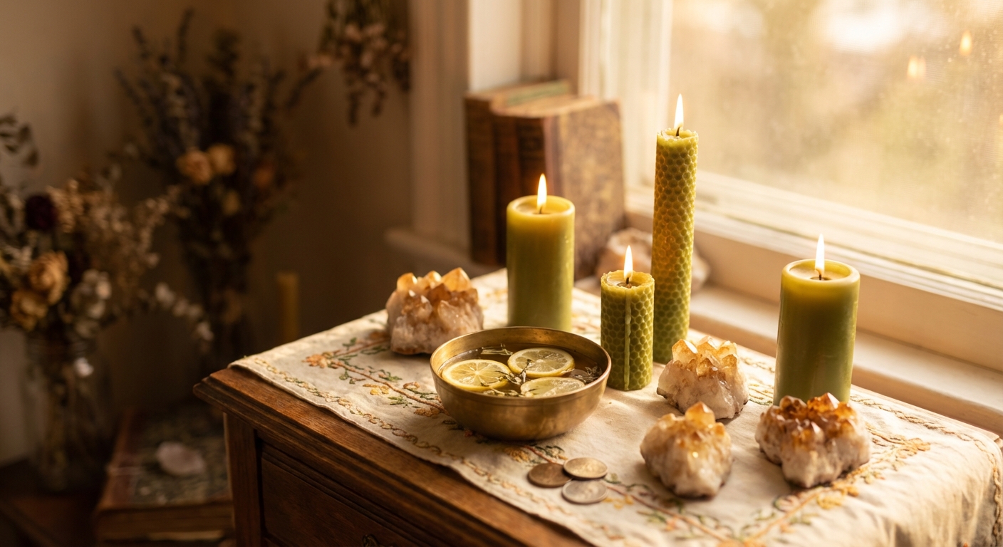 Image spirituelle pour Bain au Citron pour Attirer la Chance et l'Abondance Financière