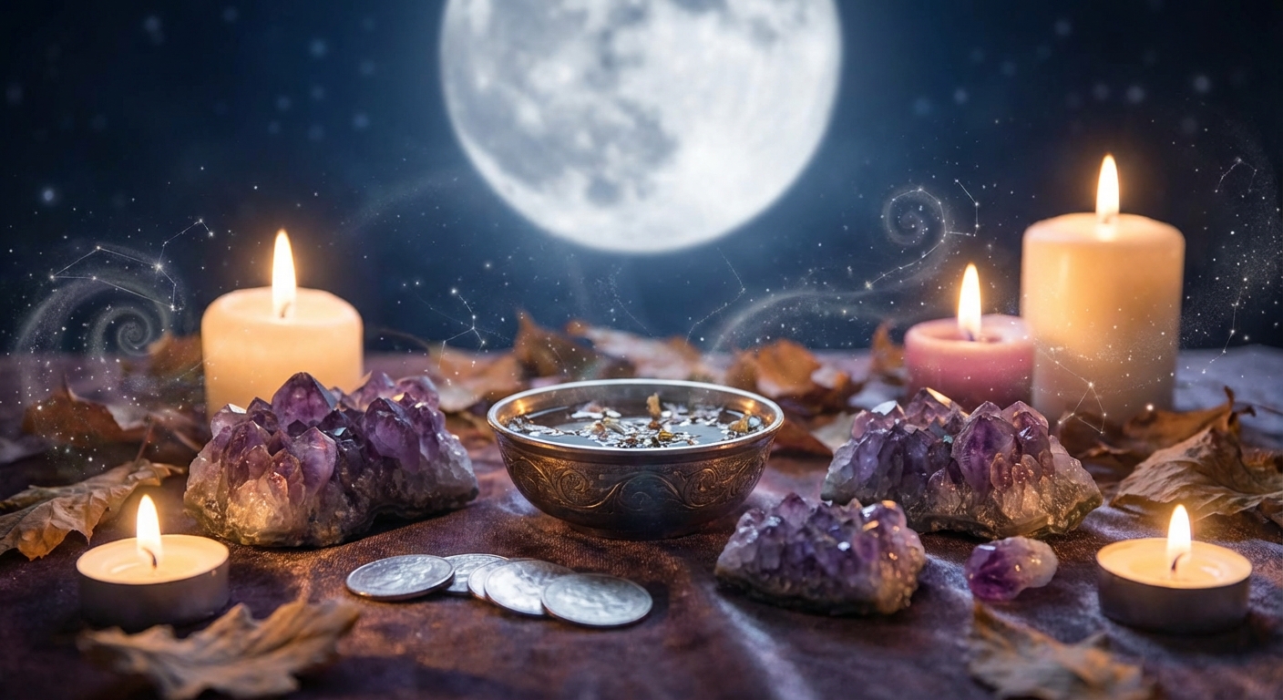 Image spirituelle pour Abondance Lunaire : Rituel de Pleine Lune pour l'Argent