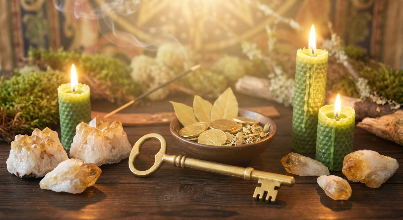 Image spirituelle pour Rituel de la Clé Dorée : Prière Puissante pour l'Abondance Financière