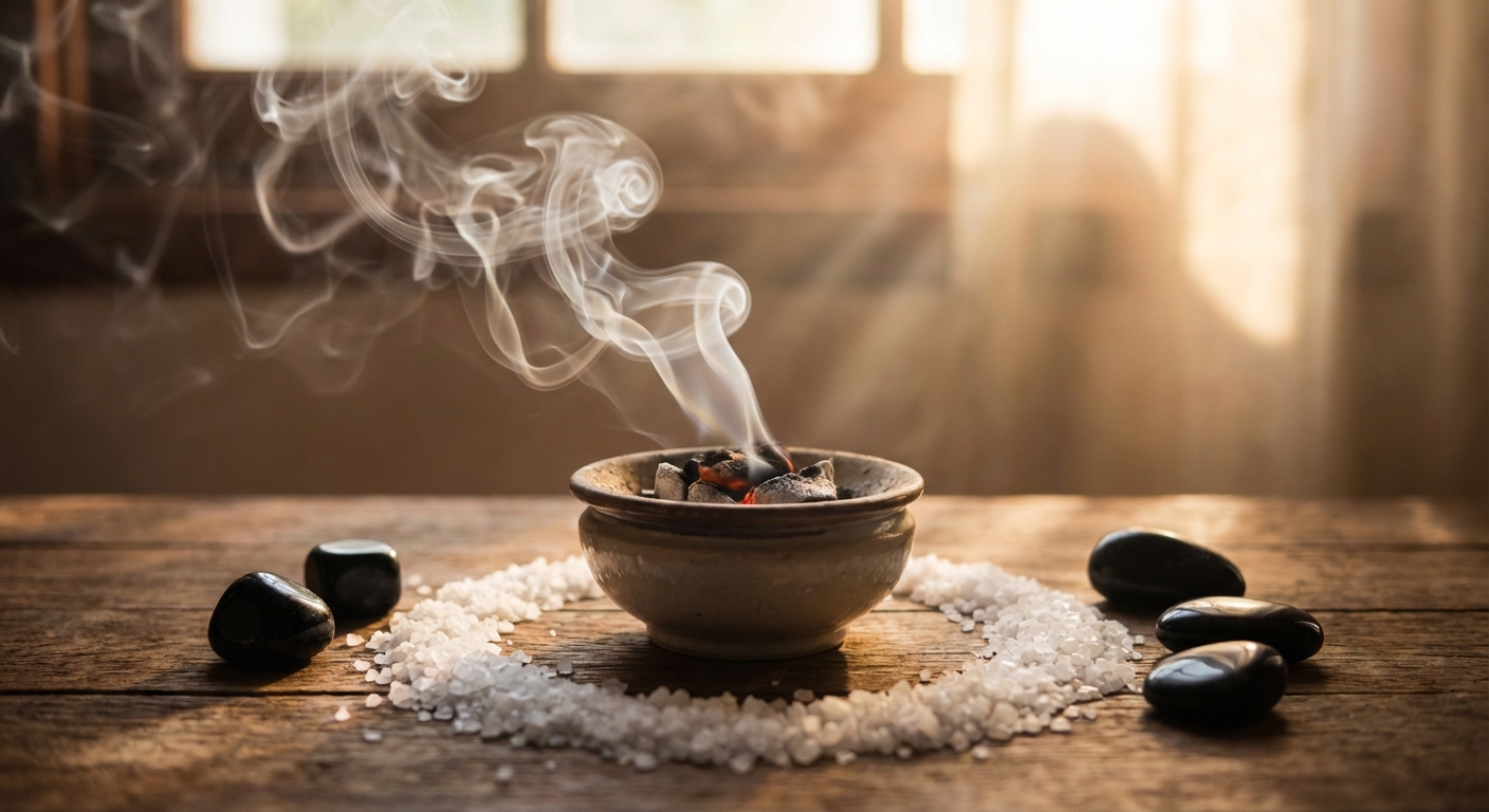 Image spirituelle pour Puissance de l'Encens Oliban : Secrets de Purification et Protection