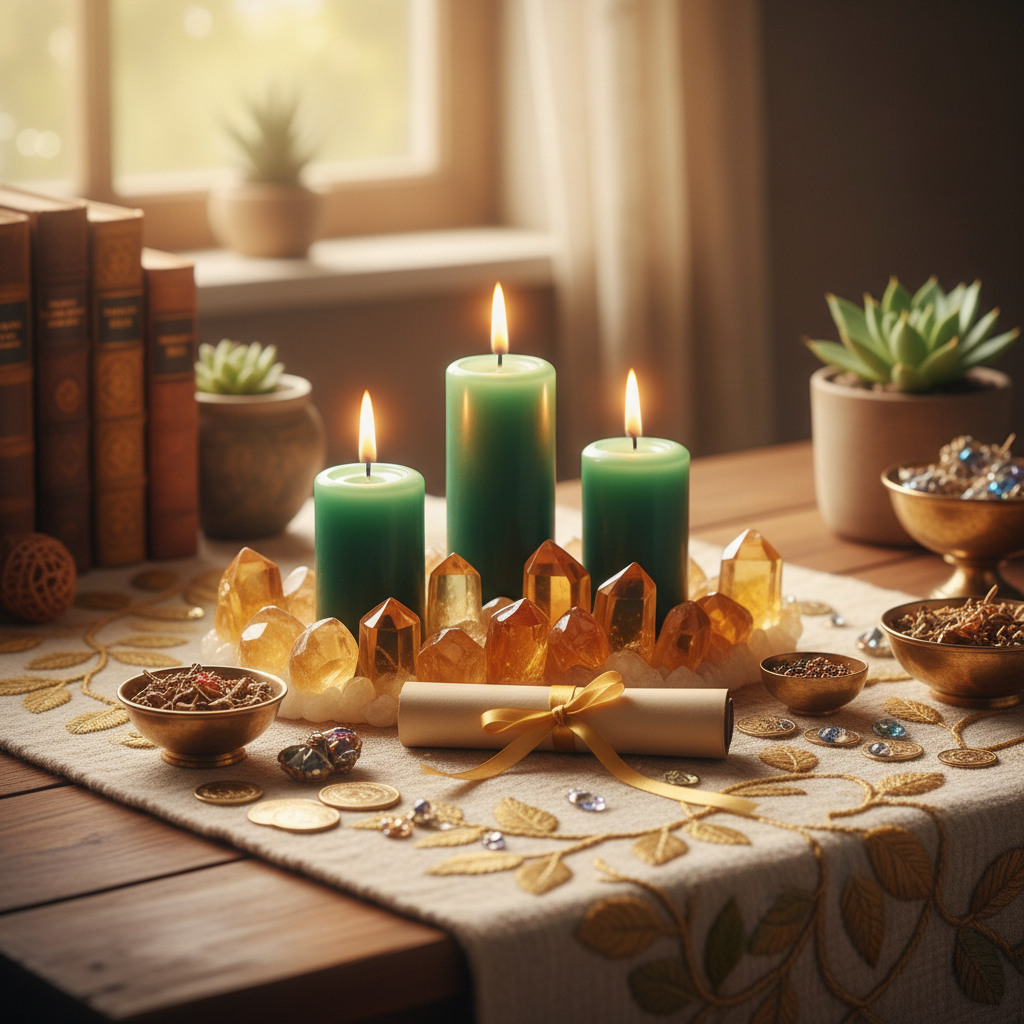 Image spirituelle pour Rituel pour renforcer l'esprit d'épargne et de réserve