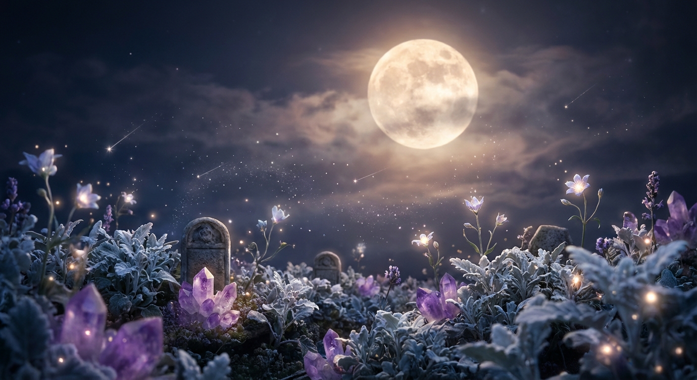 Image spirituelle pour Jardin Lunaire 2024 : Semis et Récoltes au Rythme des Étoiles