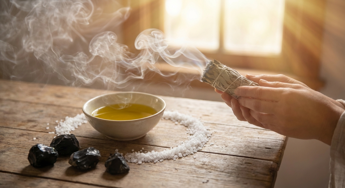 Image spirituelle pour Rituel Ancestral à l'Huile d'Olive pour Chasser le Mauvais Œil