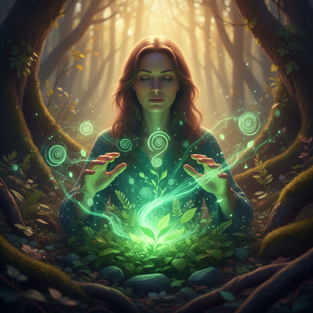 Image spirituelle pour Rituel pour choisir les bonnes plantes pour mincir