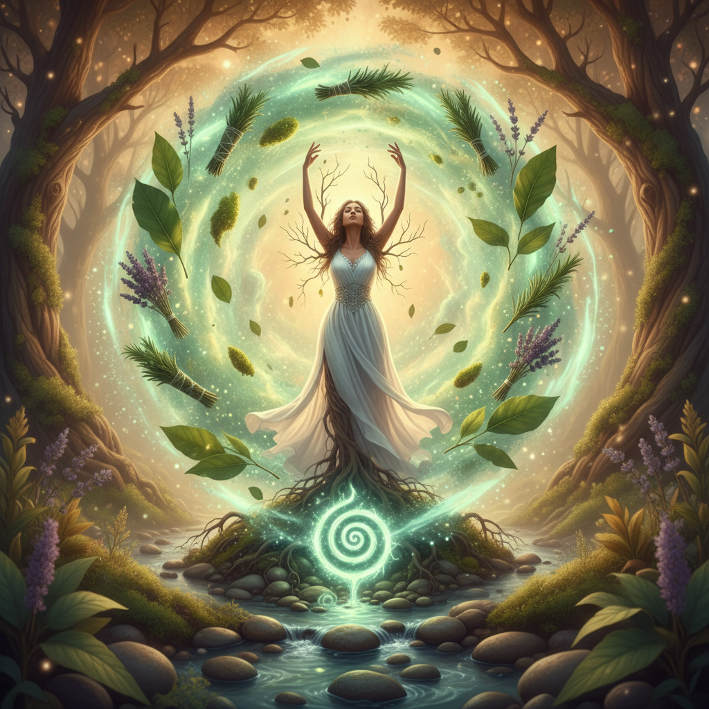 Image spirituelle pour Rituel ancestral pour purifier le corps et mincir