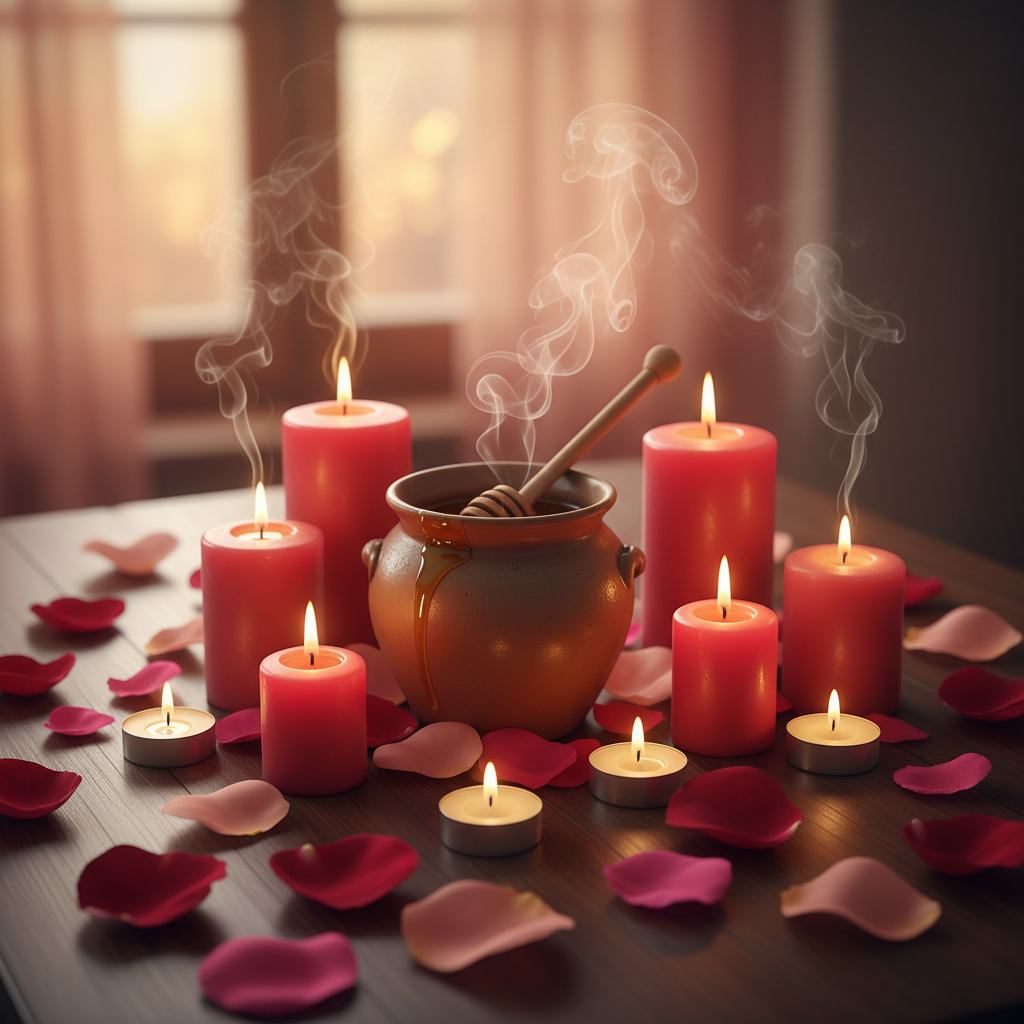 Image spirituelle pour Rituel du pot de miel pour retrouver la fidélité