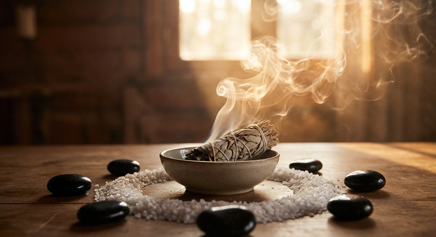 Image spirituelle pour L'art sacré du bâton d'encens pour purifier votre demeure