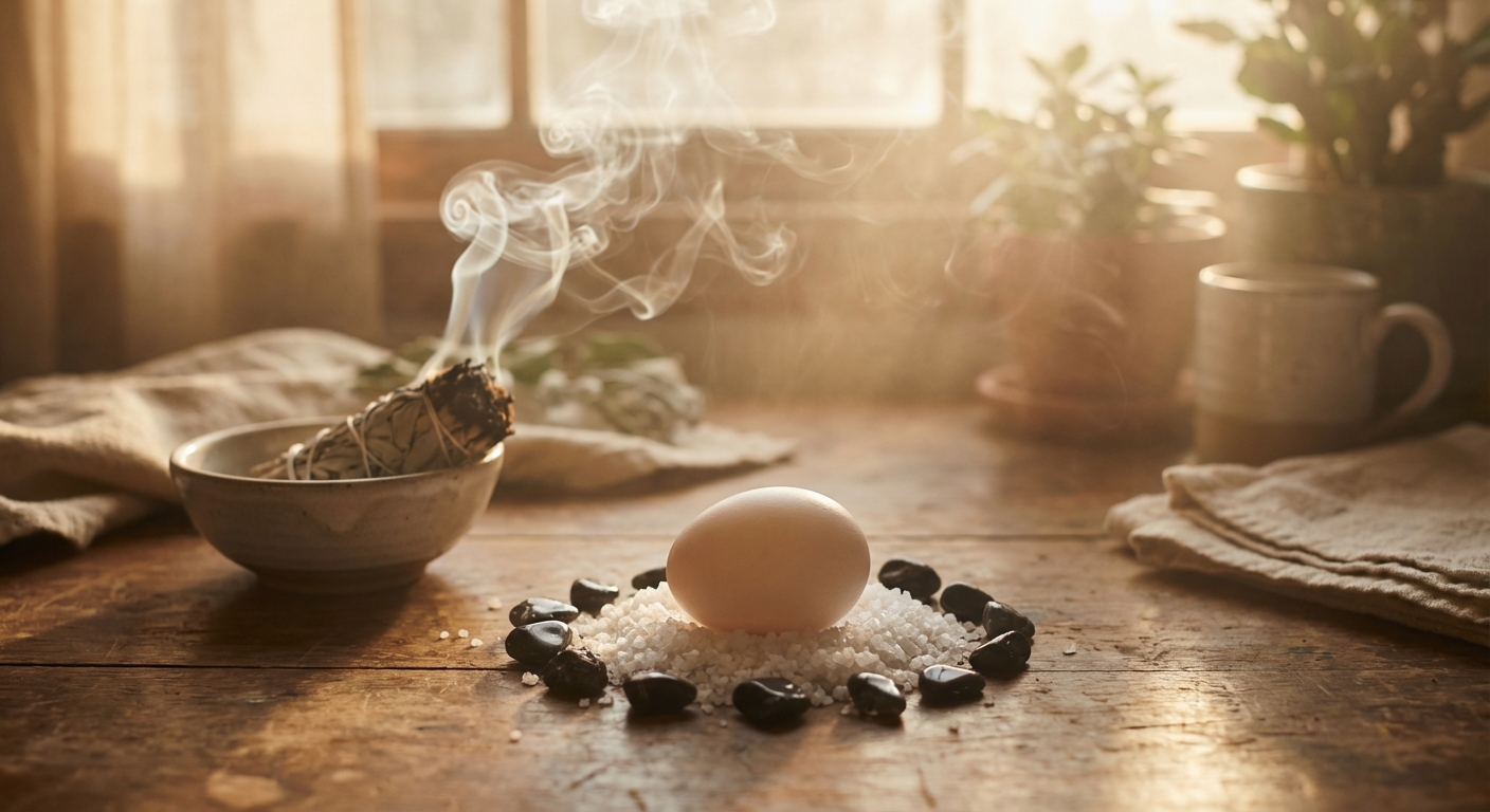 Image spirituelle pour Rituel de l'Œuf : Éliminer le Mauvais Œil et Purifier son Aura