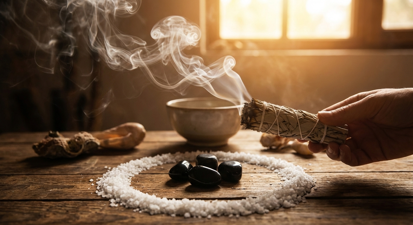 Image spirituelle pour Se Protéger du Mauvais Œil : Rituels de Purification et de Protection