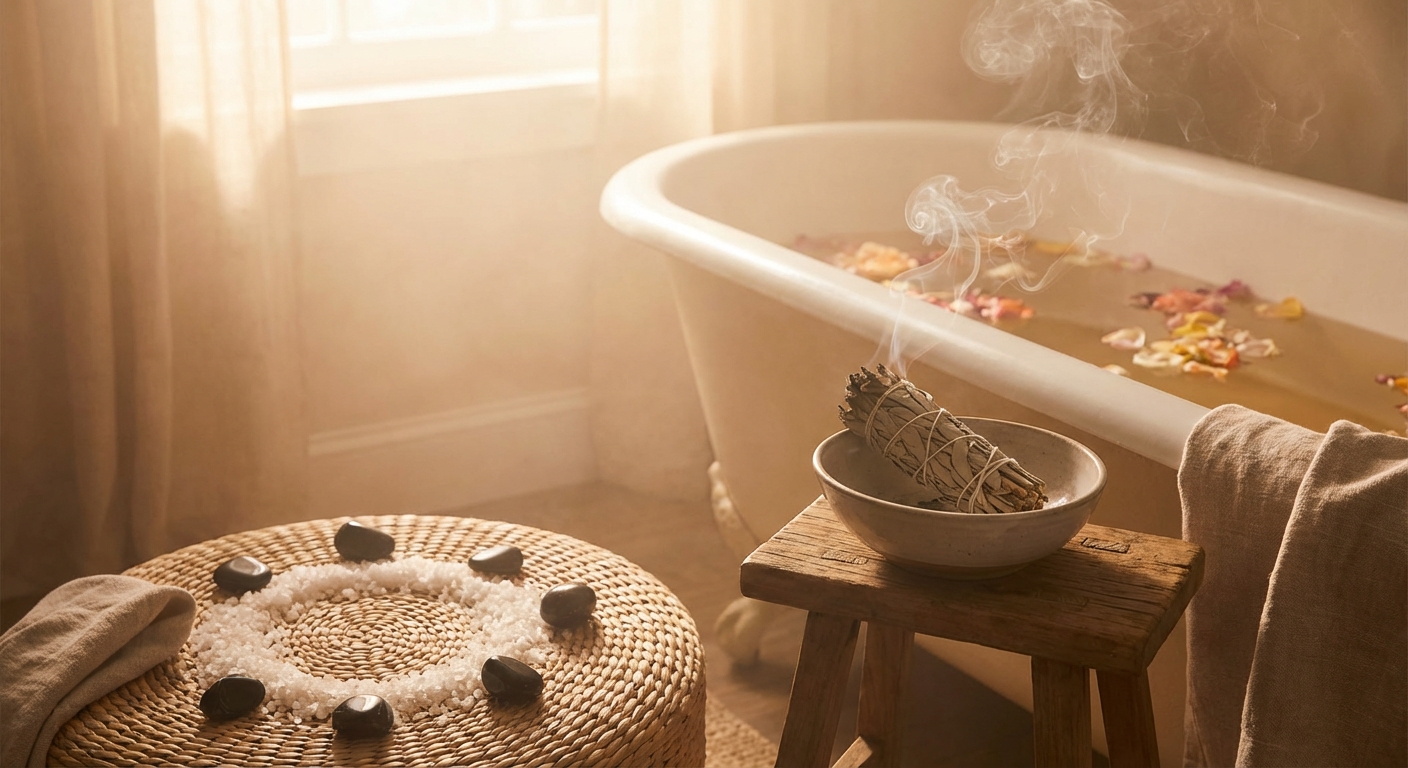 Image spirituelle pour Rituel du Bain Spirituel pour se Libérer des Énergies Négatives